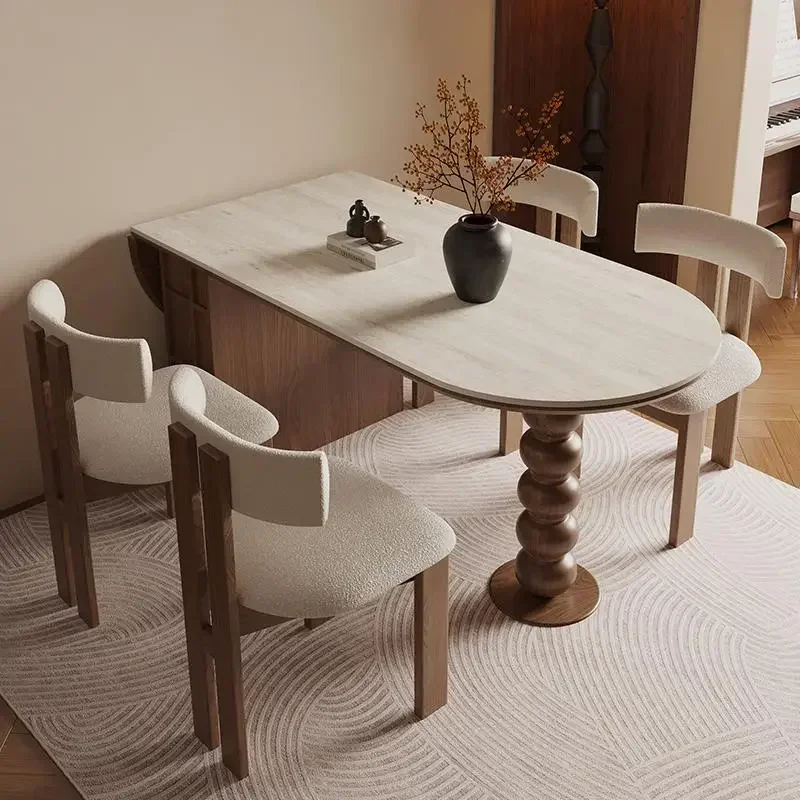 Vintage Side Console Dresser Square Table Chair Combination Coffee Design Minimalist Dining Table Insular Shelf Tafel Furniture