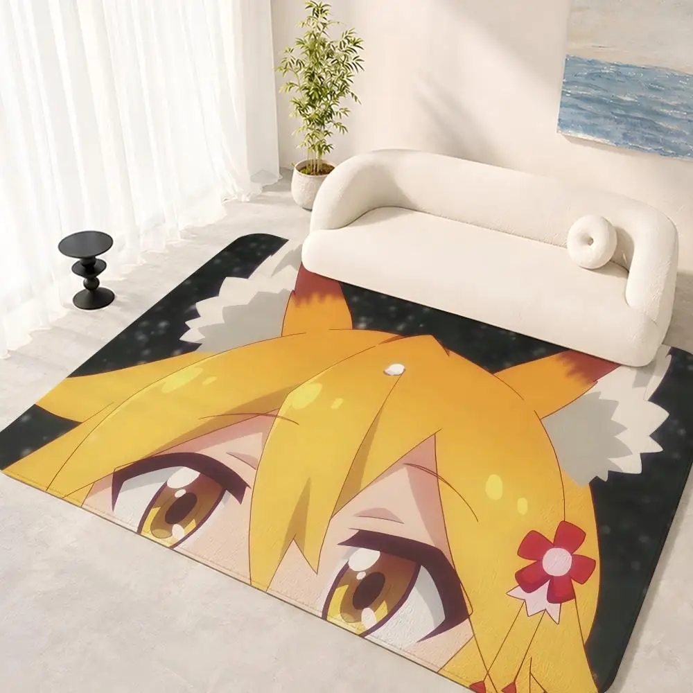 The Helpful Fox Senko San Cartoon Floor Mat Floor Mat Soft Flannel Non-Slip Door  Rug for Living Room