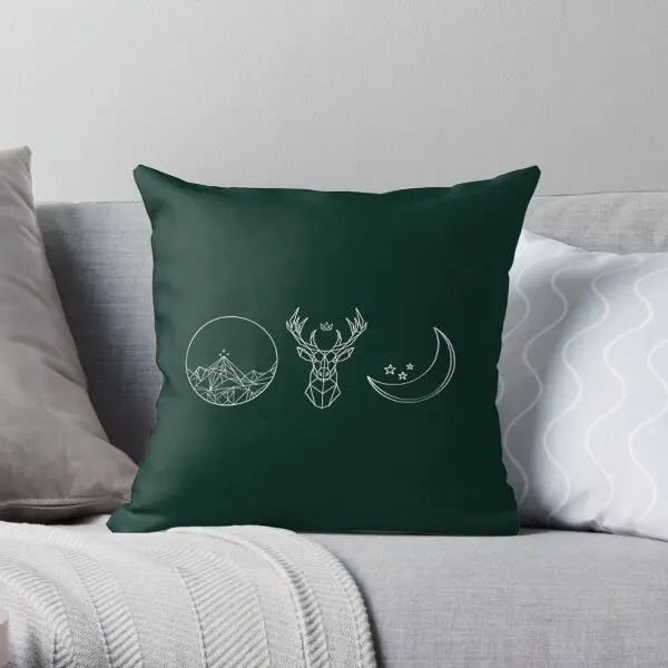 Acotar Throne Of Glass Sarah J Maas Lo  Printing Throw Pillow Cover Decor Soft Fashion Fashion Pillows not include One Side