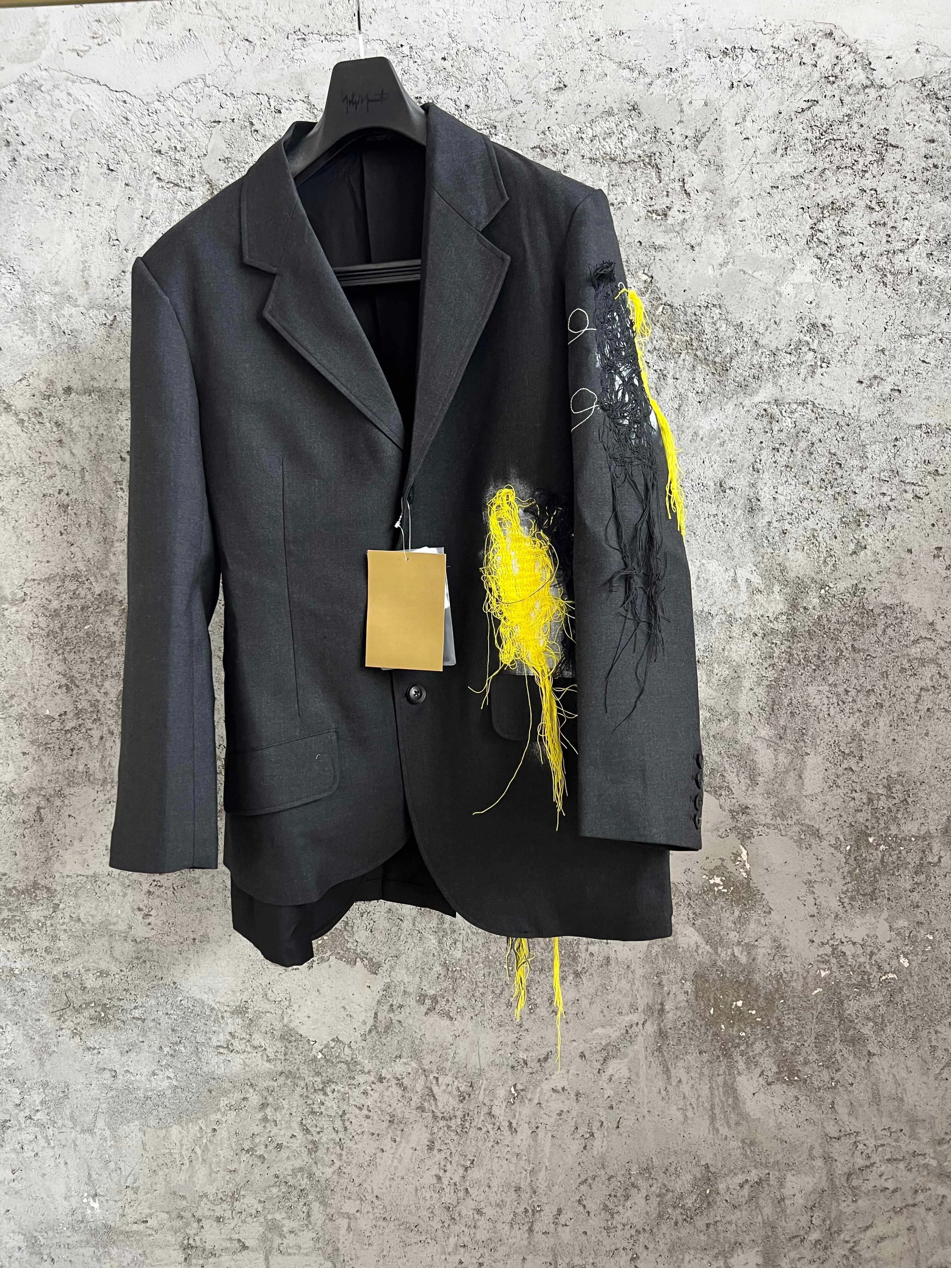 

Костюм TOP-YAMAMOTO с прошитыми деталями, нишевая повседневная мужская куртка из чистой шерсти