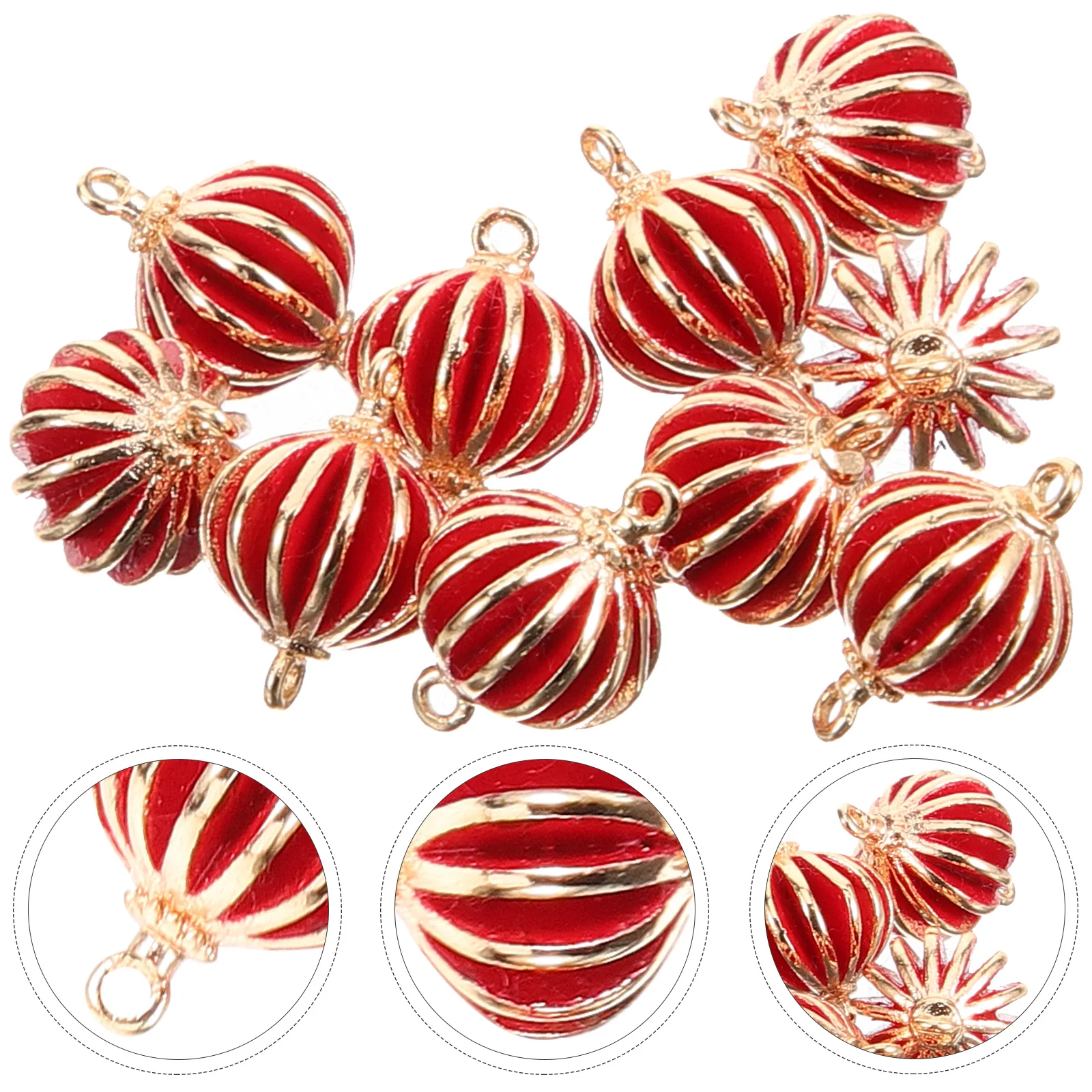 

Red Lantern Pendants DIY Jewelry Necklace Charms Chinese Style Autumn Festival Bracelet Decorative Accessories Premium
