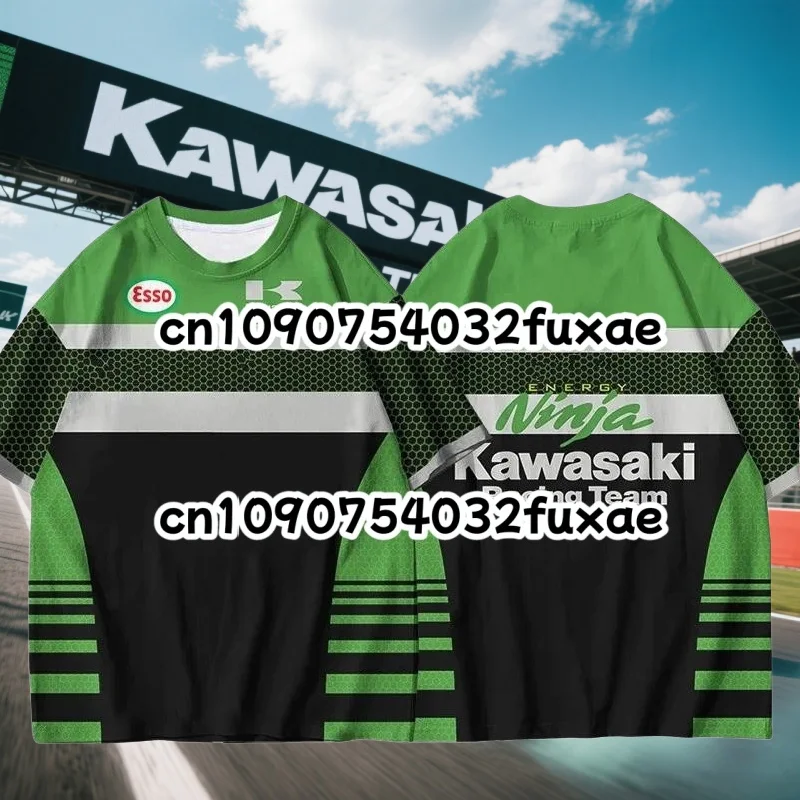 

Kawasaki Ninja мотоциклетная футболка с короткими рукавами внедорожный мотоцикл KAWasaki командный гоночный костюм летний велосипедный костюм для мужчин