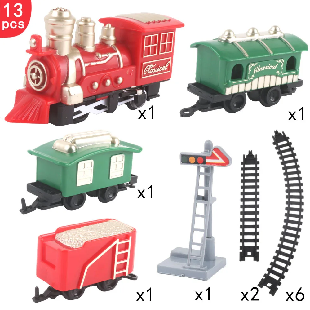 أطفال قطار البخار الكهربائي لعبة السكك الحديدية عالية السرعة السكك الحديدية وقوف السيارات نموذج الأسرة لم شمل حفلة لعبة الصبي EMU هدية عيد ميلاد عيد الميلاد #4