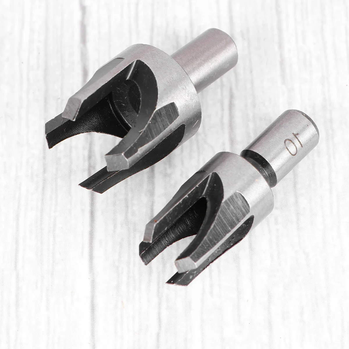 

4Pcs Wood Plug Cutters Sets Straight Tapered Chamfered Hardened Carbon Steel for Countersunk Hole Wood Drilling