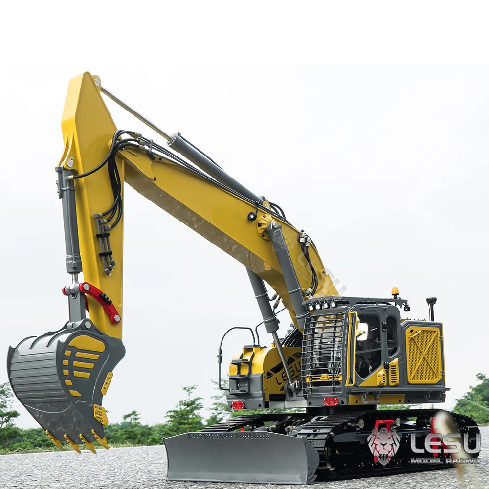 LESU ET35 RC Excavator 1/14 Hydraulic Metal Digger Heavy Duty Machine Remote Control Construction Vehicle Light System TH22746