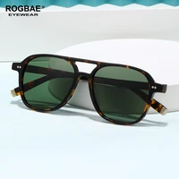 ROGBAE, gafas de sol Vintage de acetato para hombre, BJORN, diseño Retro UV400, gafas de sol de moda para mujer, gafas de sol UV400 de marca de lujo hechas a mano