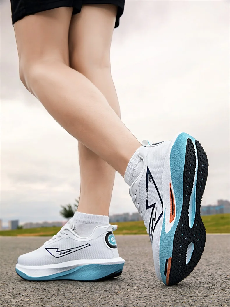 Herren-Marathon-Laufschuhe, atmungsaktiv, gepolstert, leicht, rutschfest, für Outdoor-Aktivitäten, Walking und Jogging – Detail 20