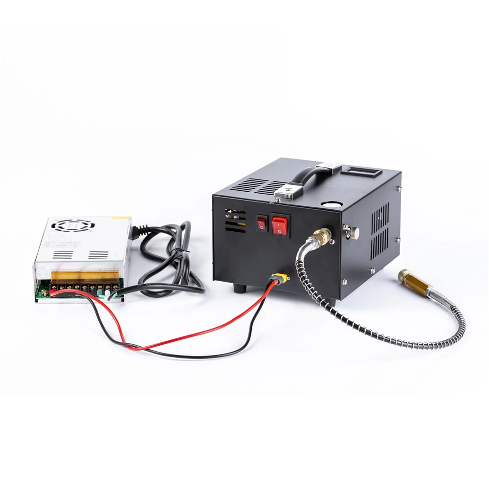 12V DC Power Portable 4500 PSI Air Compressor High Pressure PCP Pump With Converter And Filter