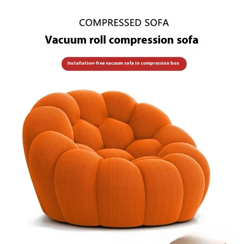 Sofá Minimalista Europeo para Sala de Estar, Sofá Doble para Adultos, Sofás de Burbujas Comprimidos sin Estructura, Chaise Divano, Muebles para el Hogar