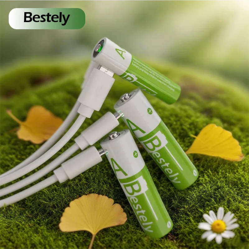 Bestely 1.5V AA 13600mAh + AAA 6800mAh Batteries au Lithium rechargeables/batterie Li-ion à charge rapide 2000 Cycles avec câble USB gratuit