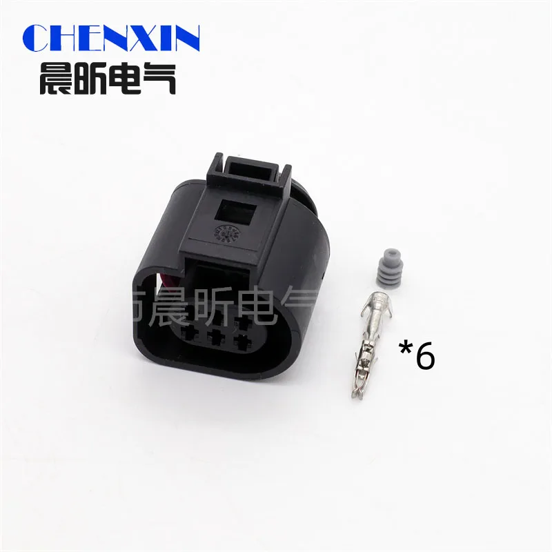 

Автомобильный аксессуар 6-контактный 1,5 мм 3B0973813 1J0973713 Автоматическая вилка датчика температуры Водонепроницаемый разъем электрического провода для автомобиля Грузовик VW