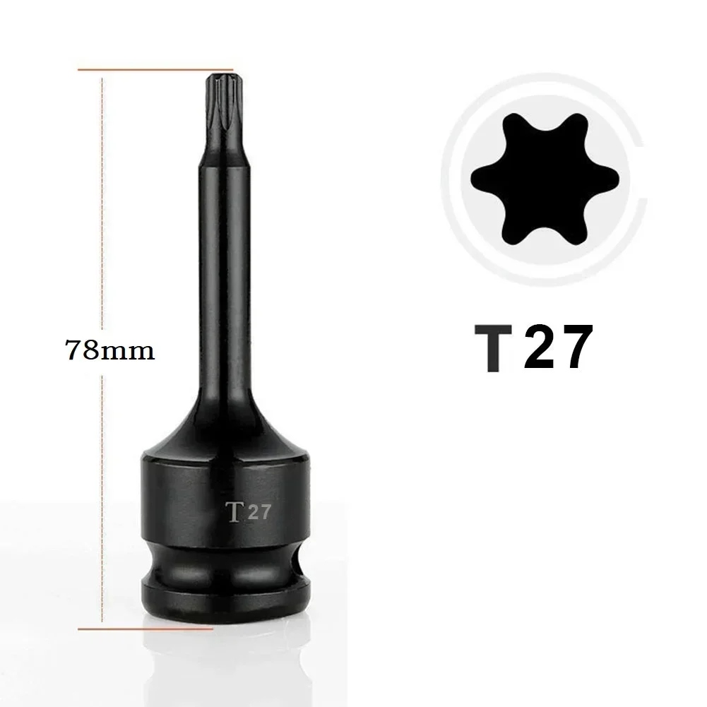 1 pz 1/2 pollici Torx Bit presa avvitatore ad aria punte adattatori T30 T40 T45 T50 T55 T60 T70 T80 T100 casa cacciavite strumenti