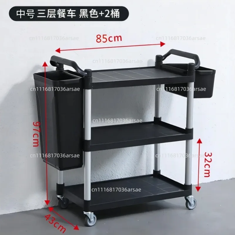 Foldable Tool Trolley Caster Wheels Three-Tier Tool Trolley