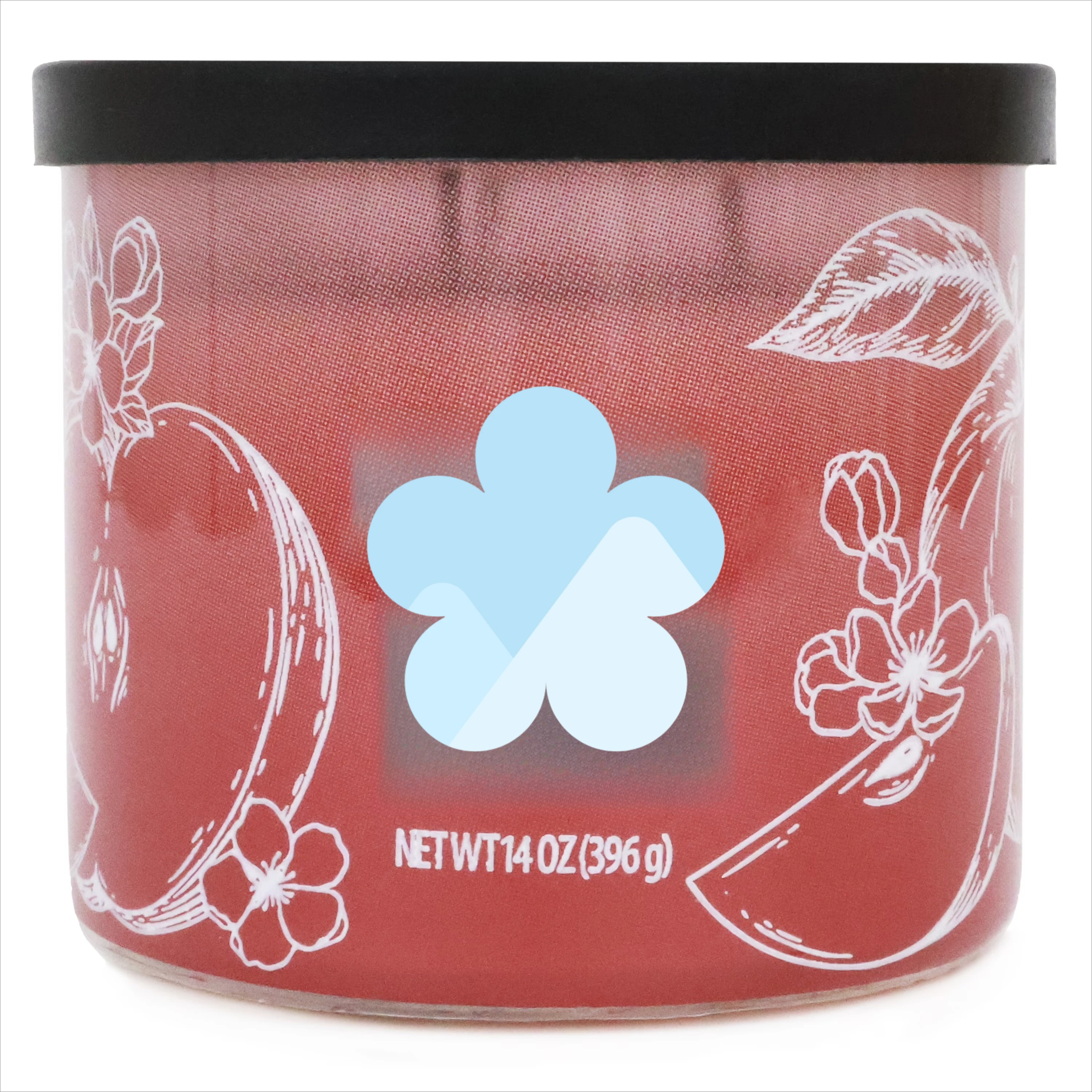 ICUTE-Mainstays 3-Wick Ombre Wrap Warm Apple Pie Candle, 14-Ounce