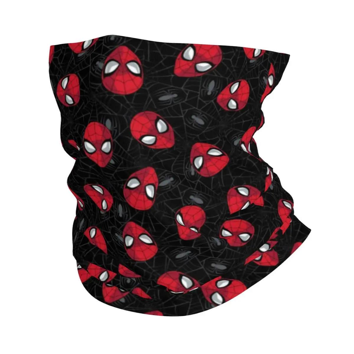 Custom Spider Cobweb Pattern Neck Gaiter Women Men UV Face Shield Winter Spider Man Bandana Scarf for Cycling