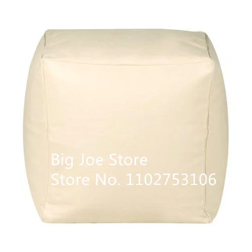 waterproof outdoor beanbag footrest Large Storage Faux Leather Bench Box Footstool cream Ottomans Pouf