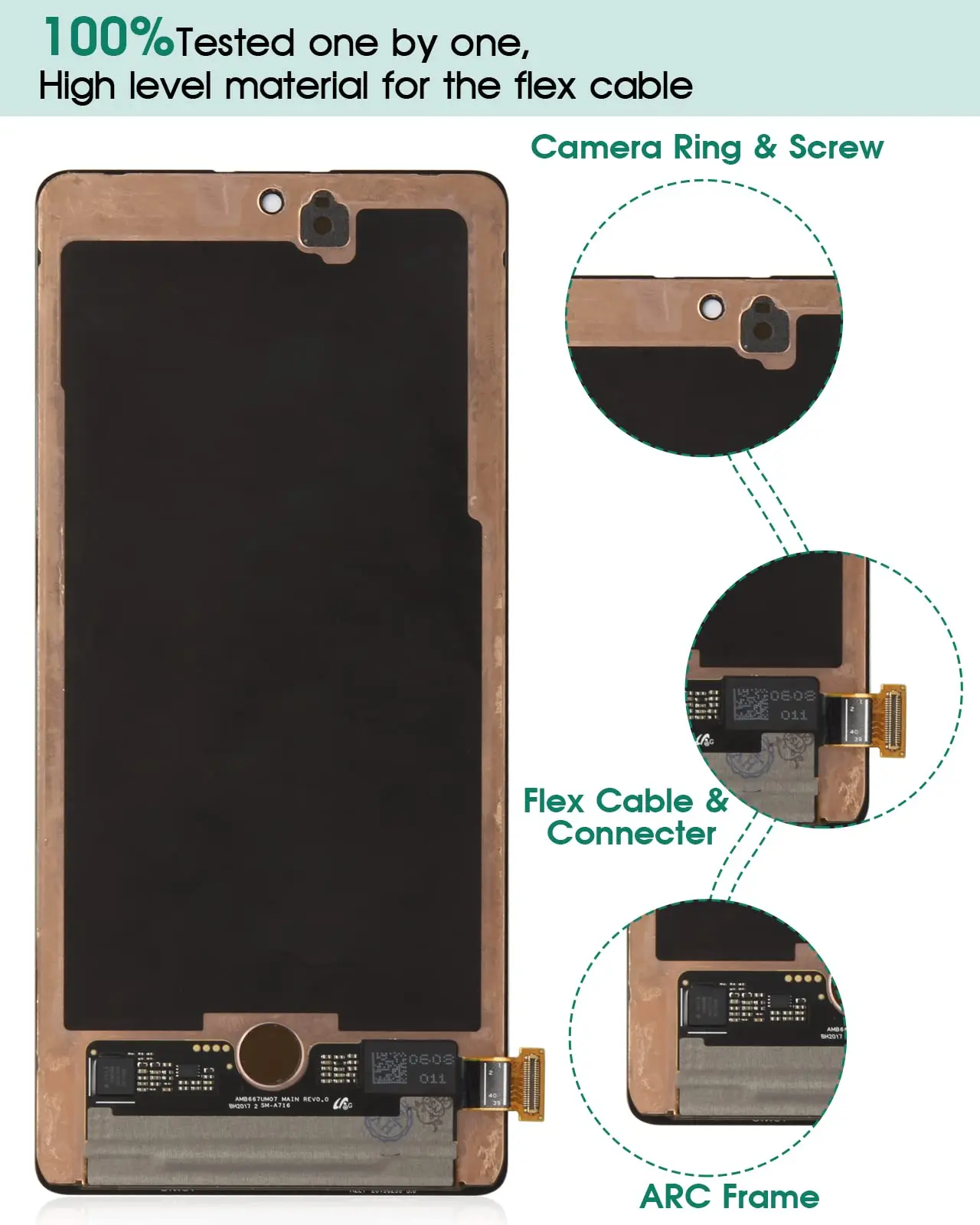 OLED for Samsung Galaxy A71 5G A716 A716U A716A A7160 A716D display touch digital component repair kit (not for A71 4G A715)