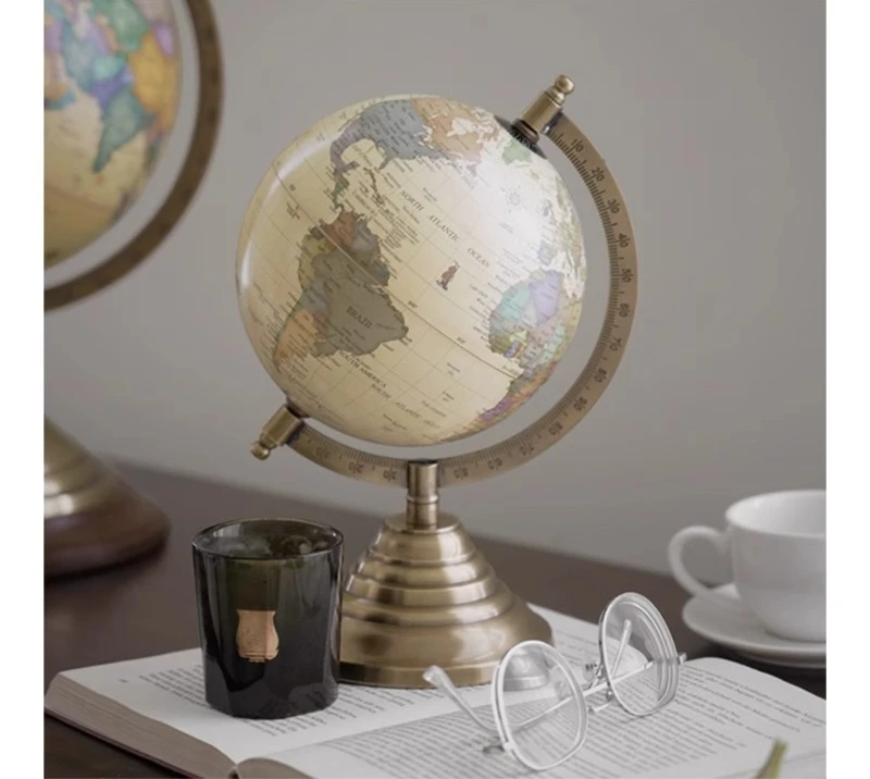 

Манго деревянный глобус ретро орнамент кабинет гостиная аксессуары для дома