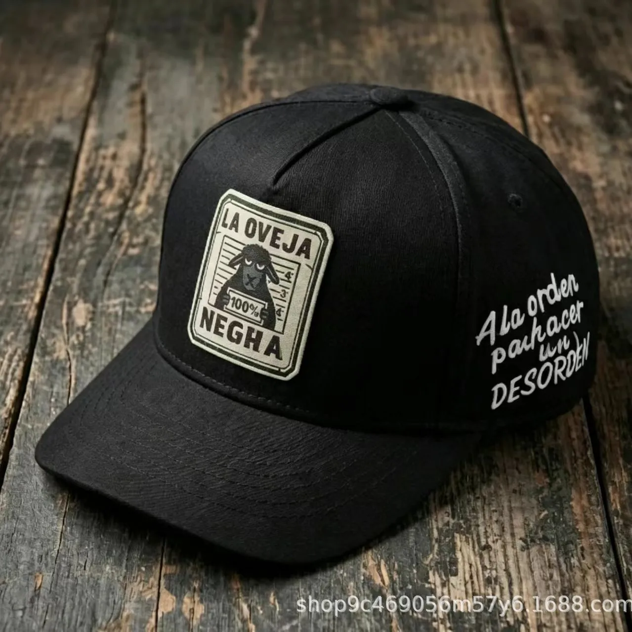 2Pcs Hip Hop Snapback Cap 3D Embroidered Patch Flat Brim Hat Unisex Street Style Funny Sheep Badge Casual Party Gift
