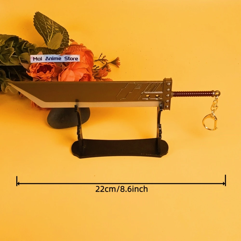 8.6인치 메탈 파이널 판타지 카타나 블레이드 듀란달 검 오리지널 사무라이 애니메이션 닌자 나이프 실물 크기 일본 카타나 장난감 선물