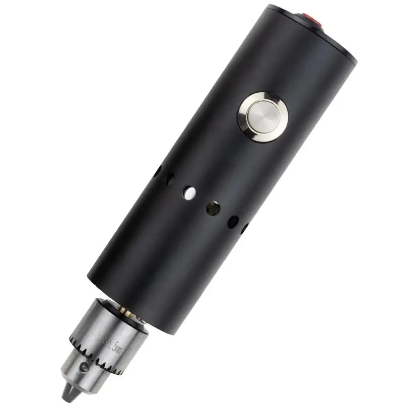 Imagem -02 - Mini Furadeira Elétrica 0.36.5 mm 3v24v Kit de Ferramentas Rotativas Velocidade Variável com Interruptor de Bloqueio Automático Furos de Resfriamento para Moagem Corte