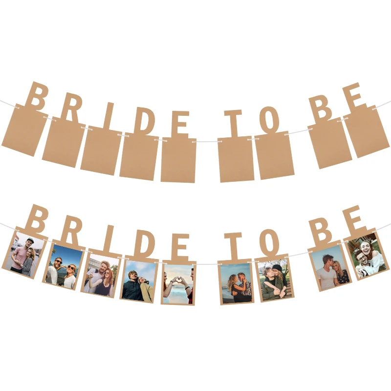 1pc Braut zu sein Foto Banner Bachelorette Henne Party Girlande Flaggen für Hochzeit Braut dusche Verlobung feier hängen Dekoration – Detail 7