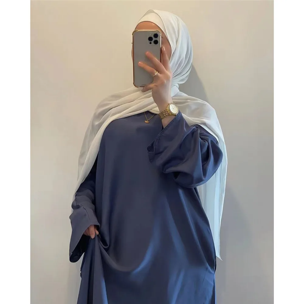 

Muslim Women Abaya Casual Long Maxi Dress Modest Dubai Prayer Islamic Eid Ramadan Kaftan Arab Gown Femme Jalabiya Vestidos Robes