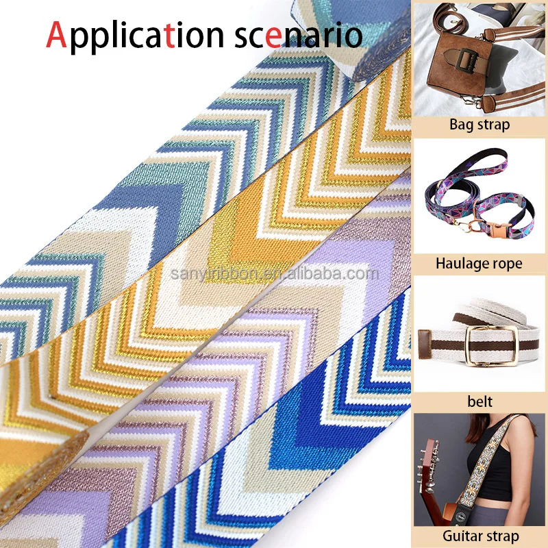 عالية الشد 50 مللي متر واسعة البوليستر الجاكار حزام لكراسي الحديقة حزام لحزام الأمان حزام حقيبة الكتف الأشرطة #6