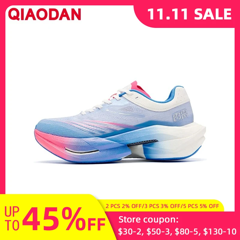 

QIAODAN TG PLAID Men's 2025 New Cushioning Carbon Board Running Shoes Shock Absorption Rebound Training Sneakers QDB023253295