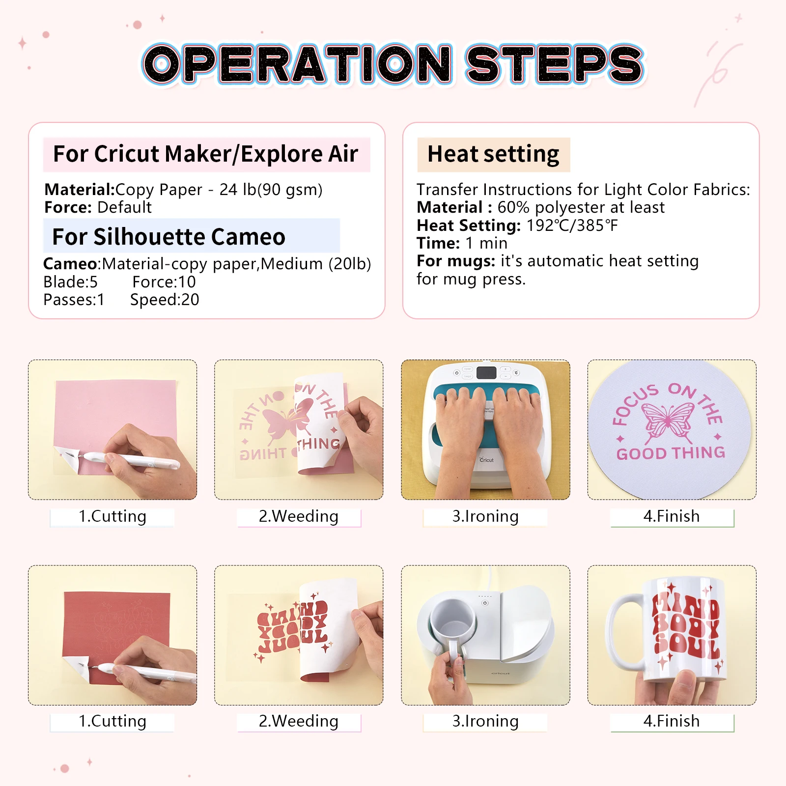 أوراق نقل الحبر التسامي بلون واحد 18 ورقة 12 بوصة × 10 بوصة أوراق نقل ورق التسامي الوردي/الأصفر/الأخضر للأكواب #4