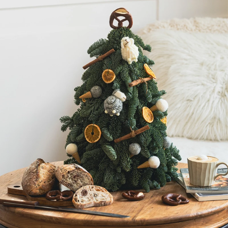 

Christmas real tree small home desktop mini ornament decoration gifts