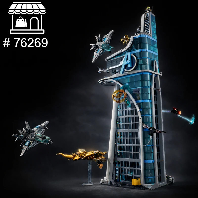 

Конструктор Bandai 2026 NEW 5201 деталь: Модель Башни Мстителей (76269) из серии Street View Classic Popular Movies – идеальный подарок на день рождения