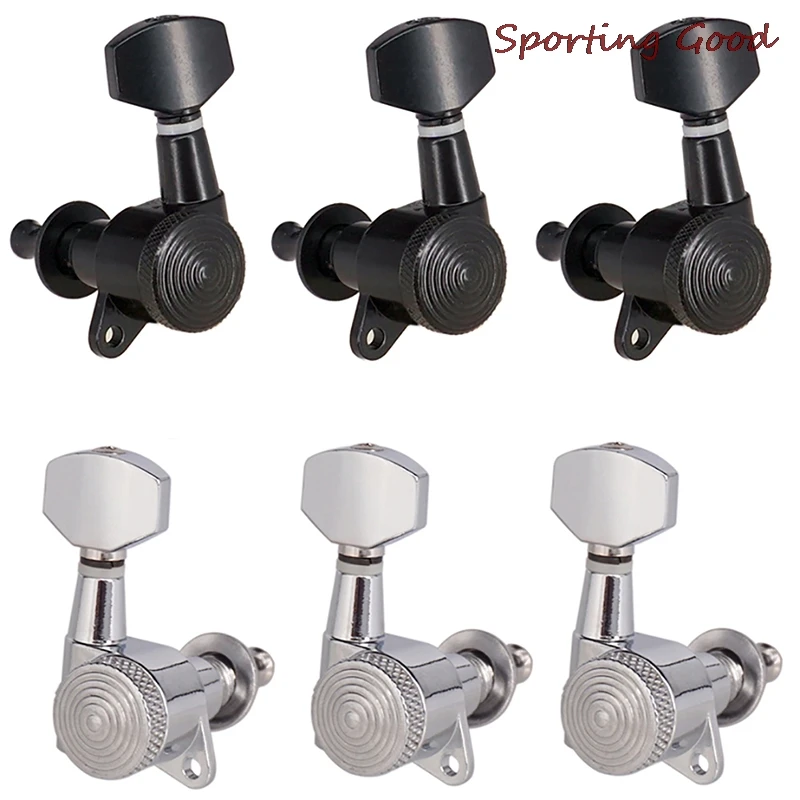 

6Pcs/set Guitar Tuning Pegs Chrome Locked String Tuning Pegs Key Tuners Machine Heads Electric Guitar Lock Schaller