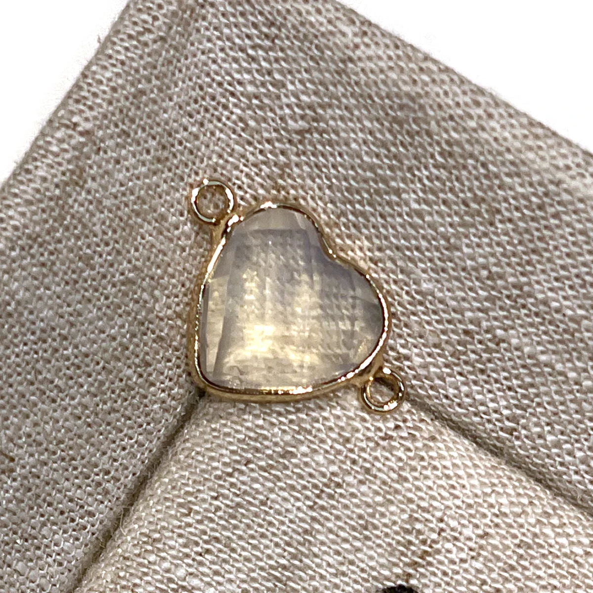 2 Stück Verbindungsstücke aus Naturstein mit Goldrand, facettiert, 13x20mm, für Schmuckherstellung, DIY-Halskette, Armband, Ohrringe, Zubehör – Detail 6