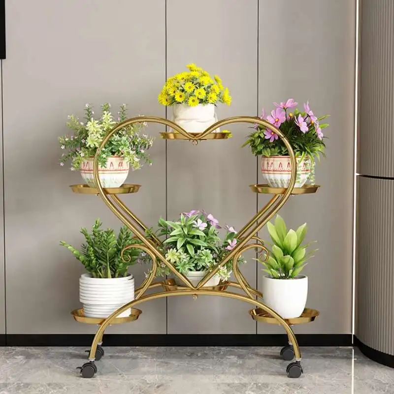 

Accessories Aesthetics Flower Rack Organizer Indoor Living Room Balcony Flower Rack Simple Plantenrek Furniture