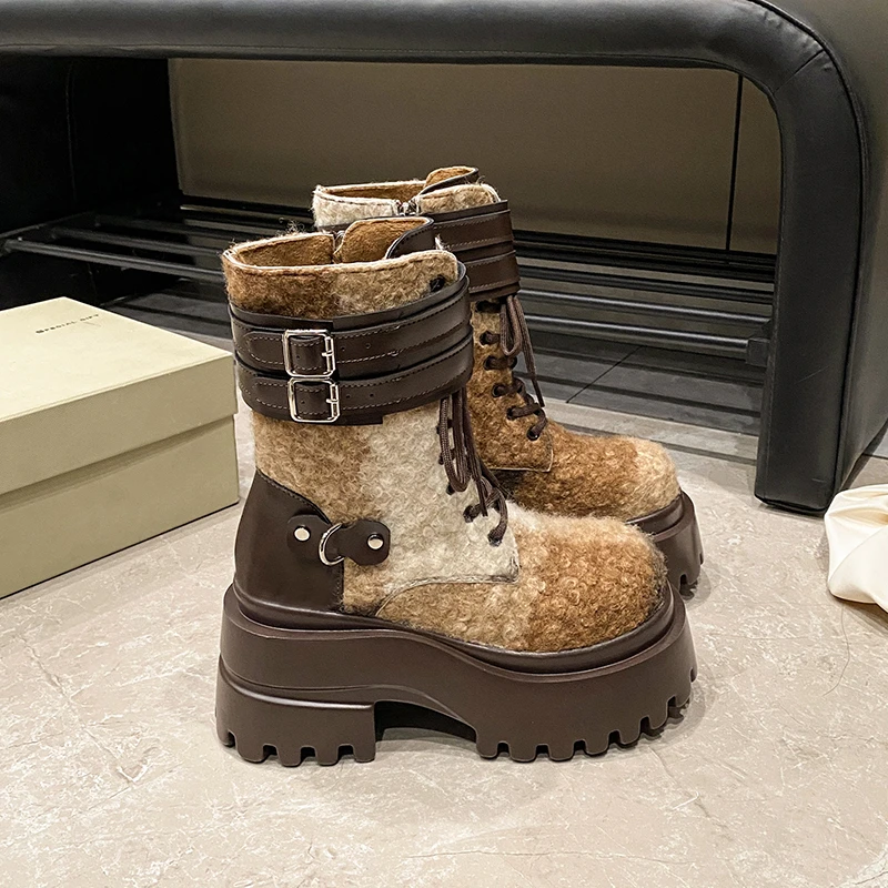 new-2025-women-winter-fur-ankle-boots-9cm-female-high-platform-sneakers-woman-belt-buckle-chunky-plush-warm-motorcycle-booties