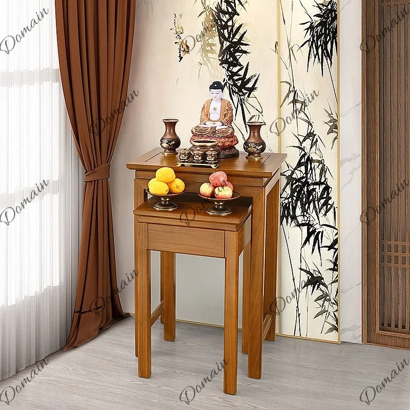 QA Modern Light Luxury Small Buddha Shrine Cabinet with Altar Table for Home Worship Feng Shui Decor