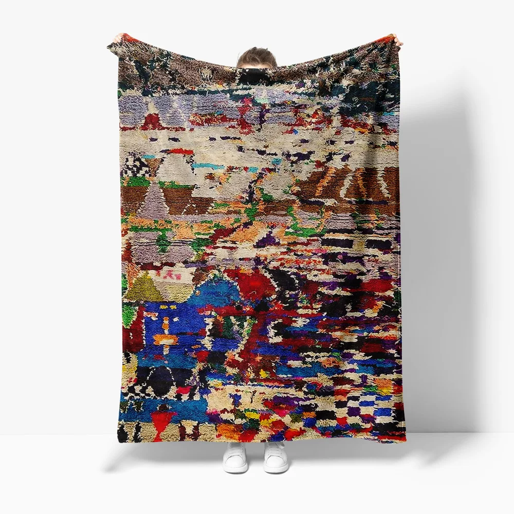Vibrant Abstract Multi Colored Throw Blanket Sofa Bed Rug Wall Art Decorative Home Decor Gift