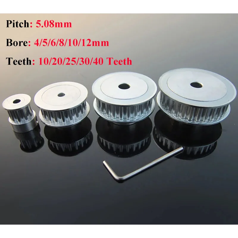 

1pcs Bore 4/5/6/8/10/12mm 10-40 Teeth XL Timing Belt Pulley Slot Width 11mm Pitch 5.08mm For 10mm Belt CNC/Step Motor