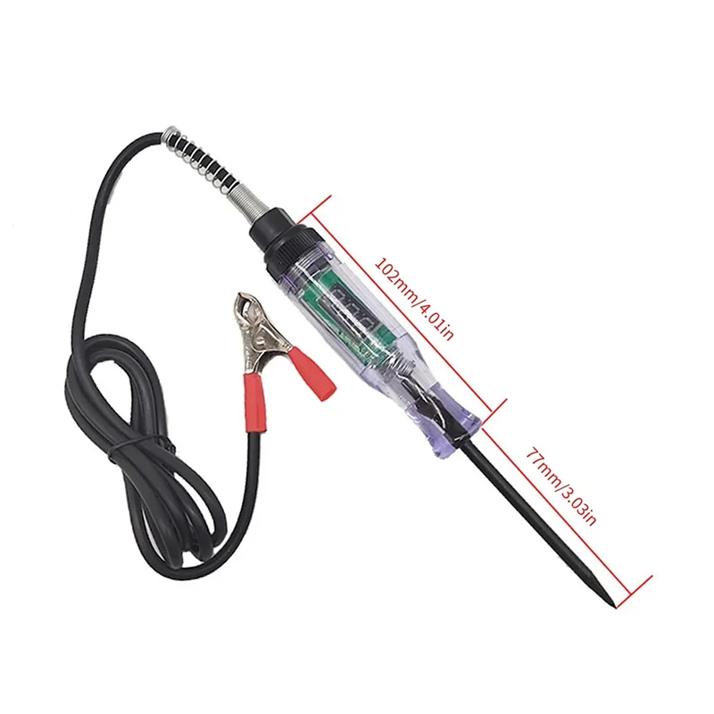 

Truck Voltage Circuit Tester Auto Repair 6V/12V/24V Car Circuit Tester Premium Test Light Probe Pen Light Bulb Diagnostic Tool