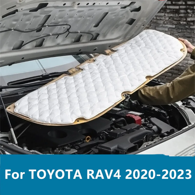 

Для TOYOTA RAV4 2020-2023, Модифицированная крышка двигателя автомобиля, изоляция, хлопок, пожарное охлаждение, изоляция, хлопок, звукоизоляция, хлопок