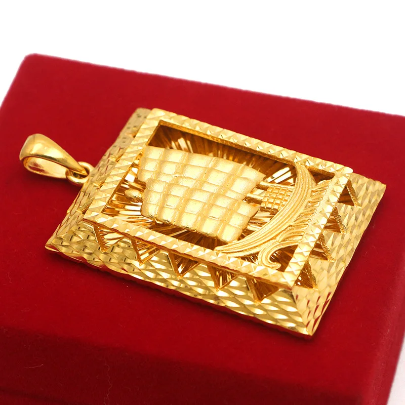 9999 gold jewelry - One Direction male pendant - Rugged and powerful necklace - Fashion accessory