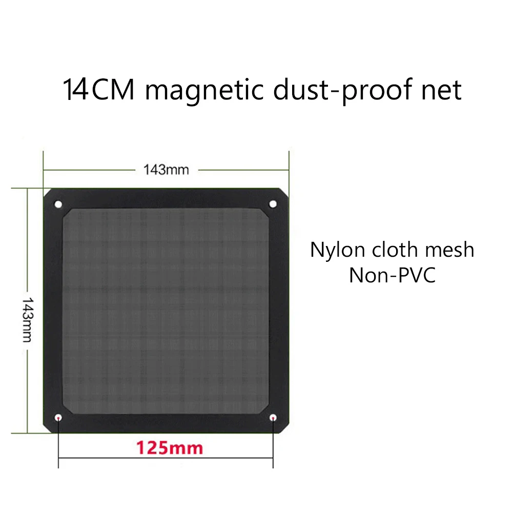 10Pcs 8/9/12/14CM PC Chassis Cooling Dust Filter Magnetic Nylon Frame Dustproof Mesh Cover Anti-dust Computer Case Fan Net Guard
