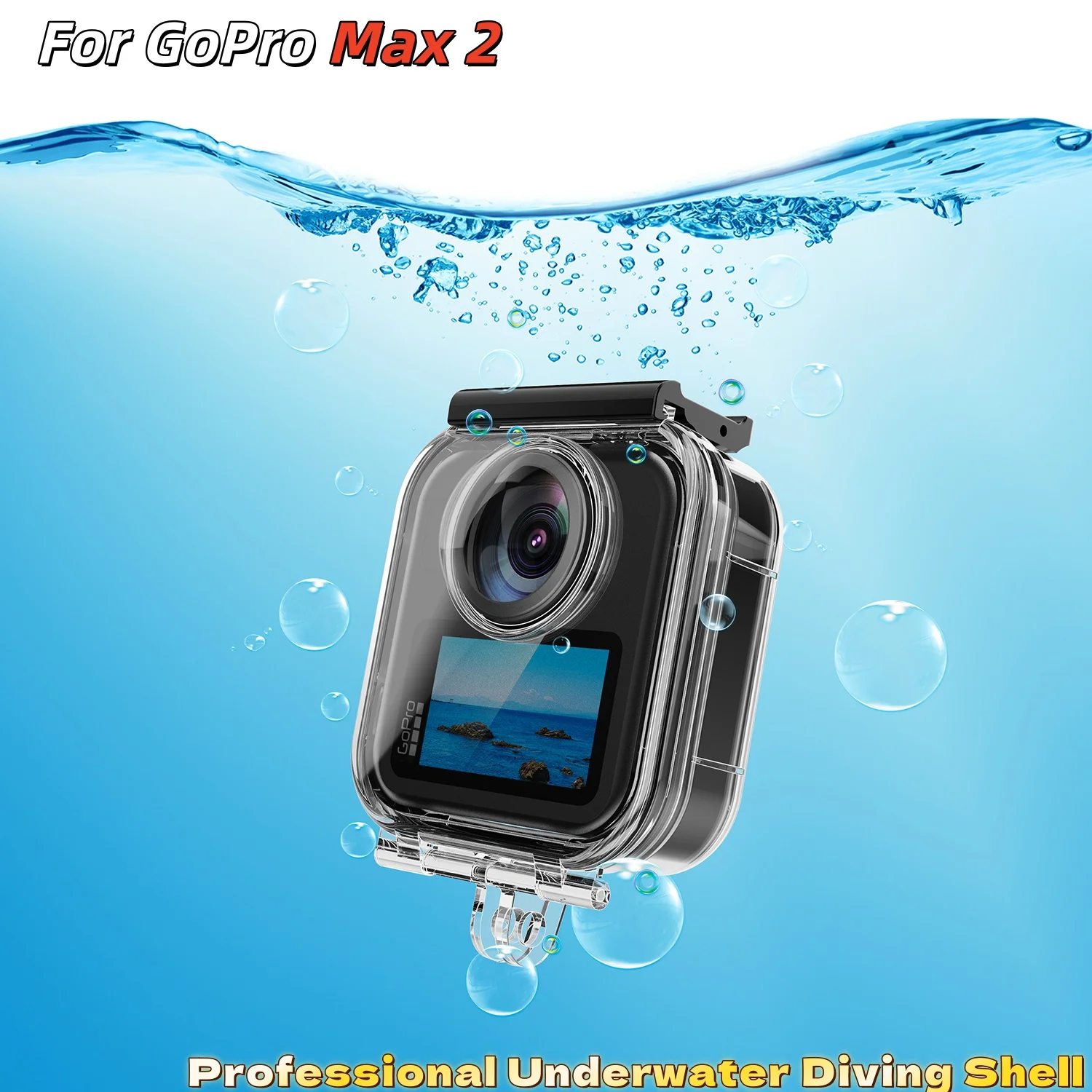 Niewidoczne etui ochronne do nurkowania GoPro Max 2, specjalne akcesorium do sportów wodnych, wodoszczelne etui
