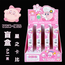 24pcs New Kirby Blind Box Pen Cartoon Cute Push Action Gel Pen Student Writing Pen Mystery Box Kids Gift