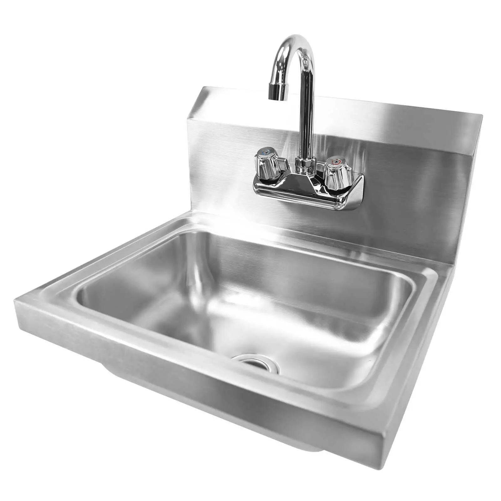 Commercial Stainless Steel Hand Wash Washing Wall Mount Sink Kitchen United States