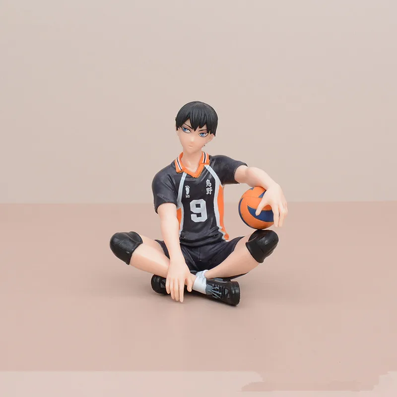 Haikyuu Conjunto de figuras de ação de anime de 12 CM - Shoyo Hinata Kozume Kenma Tobio Kageyama Noodle Stopper Modelo Coleção de brinquedos em caixa