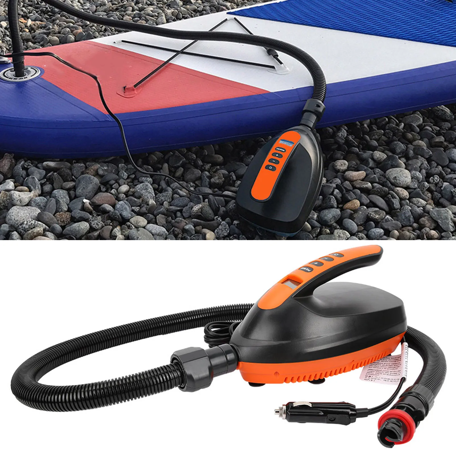 Portable Electric Air Pump 12V Digital High Pressure Inflator Pump  For Kayak Canoe SUP & Paddle Board