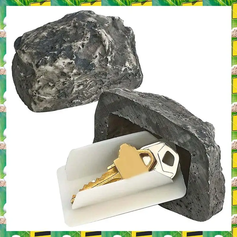 3C Electron 4PCS Spare-Key Rock - Looks & Feels Like Real Stone - Safe For Outdoor Garden Or Yard, Key Hider Box Easy Install,4P