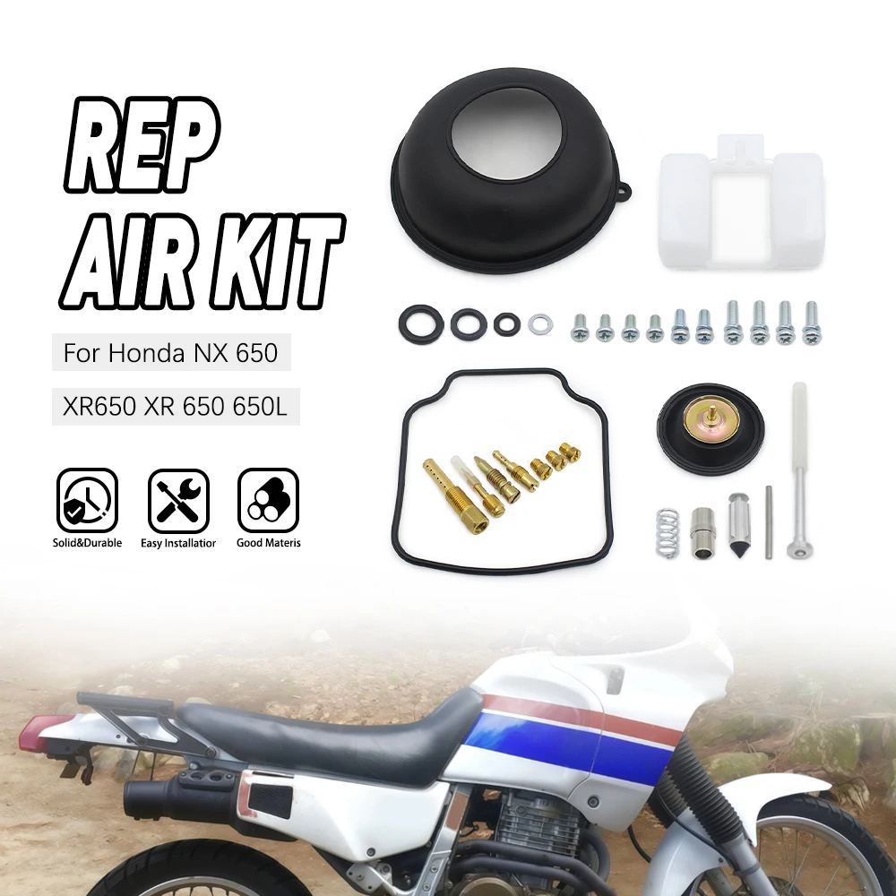 Carburetor Repair Kit For Honda Nx650 Xr650 Dominator Xr650L Float Needle Valve Gasket Air Screw Vacuum Diaphragm
